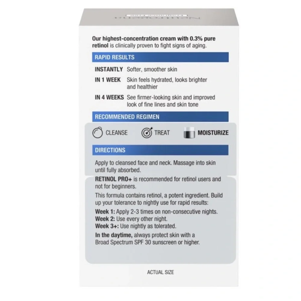 Neutrogena Rapid Wrinkle Repair Retinol Pro+ Night Moisturizer 1.7oz Skincare